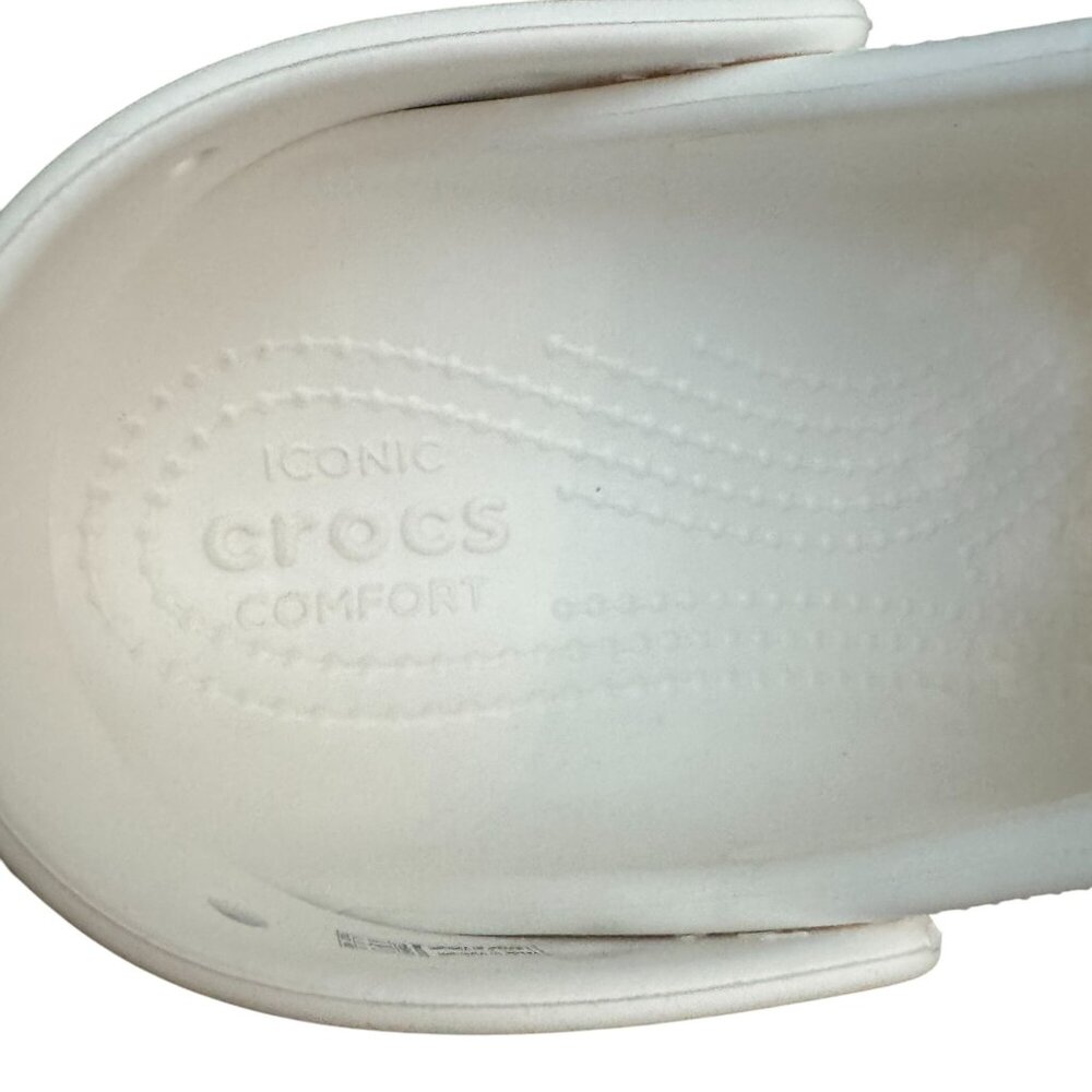 Crocs Unisex Classic Crush Platform Clogs White, Size 9/M 11/W NWOB - Picture 8 of 10